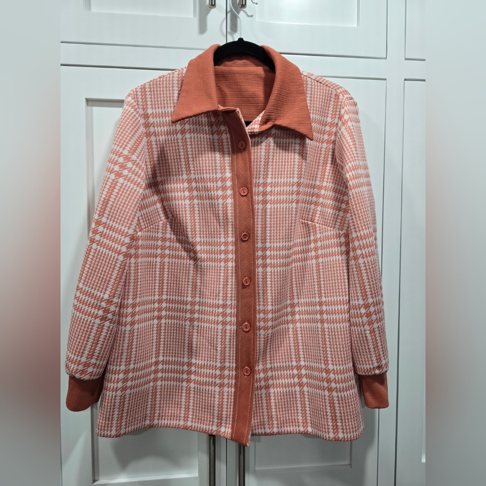 🌞Vtg Plaid Button-Down Jacket – Size L (estimated)